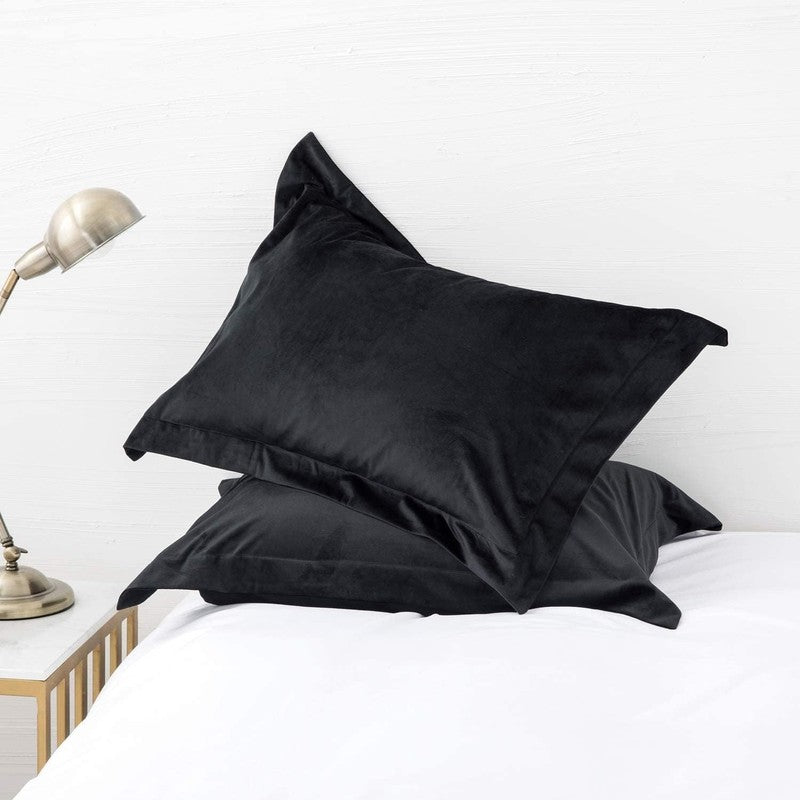 Black Velvet - Bed Set 8 Pcs (Luxury) - Windsorlino.com