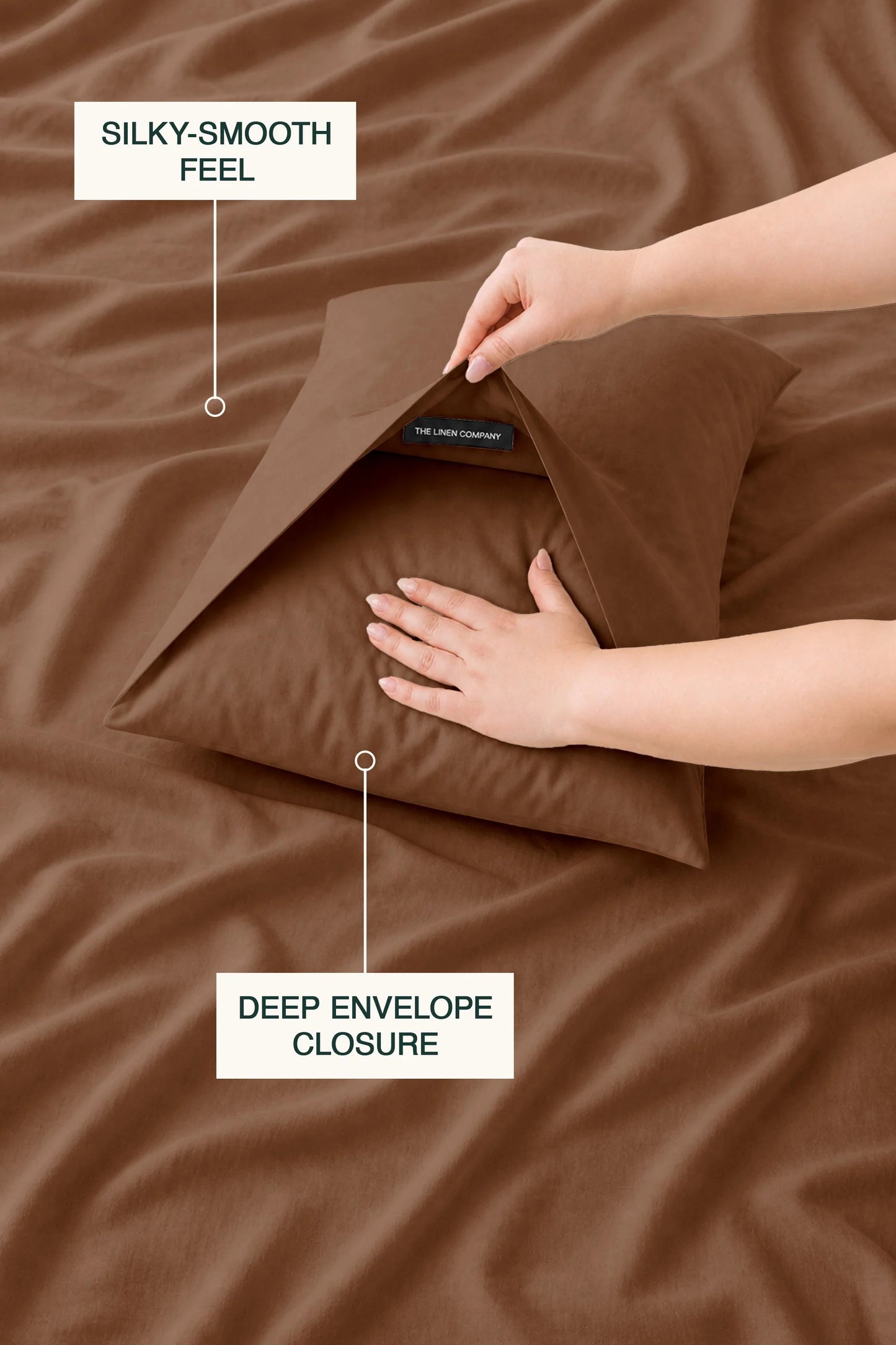 200 Thread Count Cotton Sateen Duvet Set – Mocha