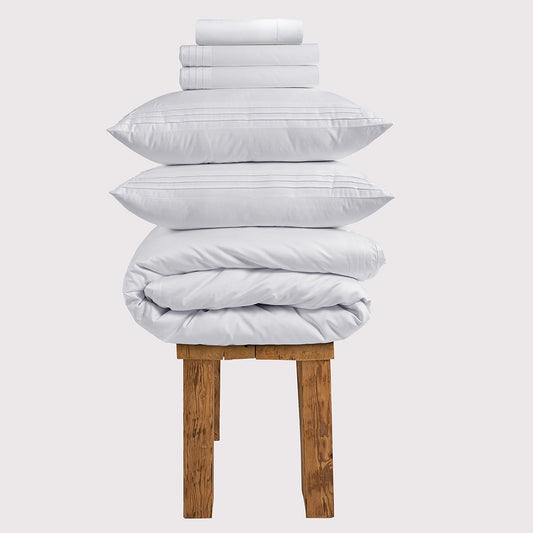 300 Thread Count Egyptian Cotton Regalwood LUXE Bedding Set - Brilliant White