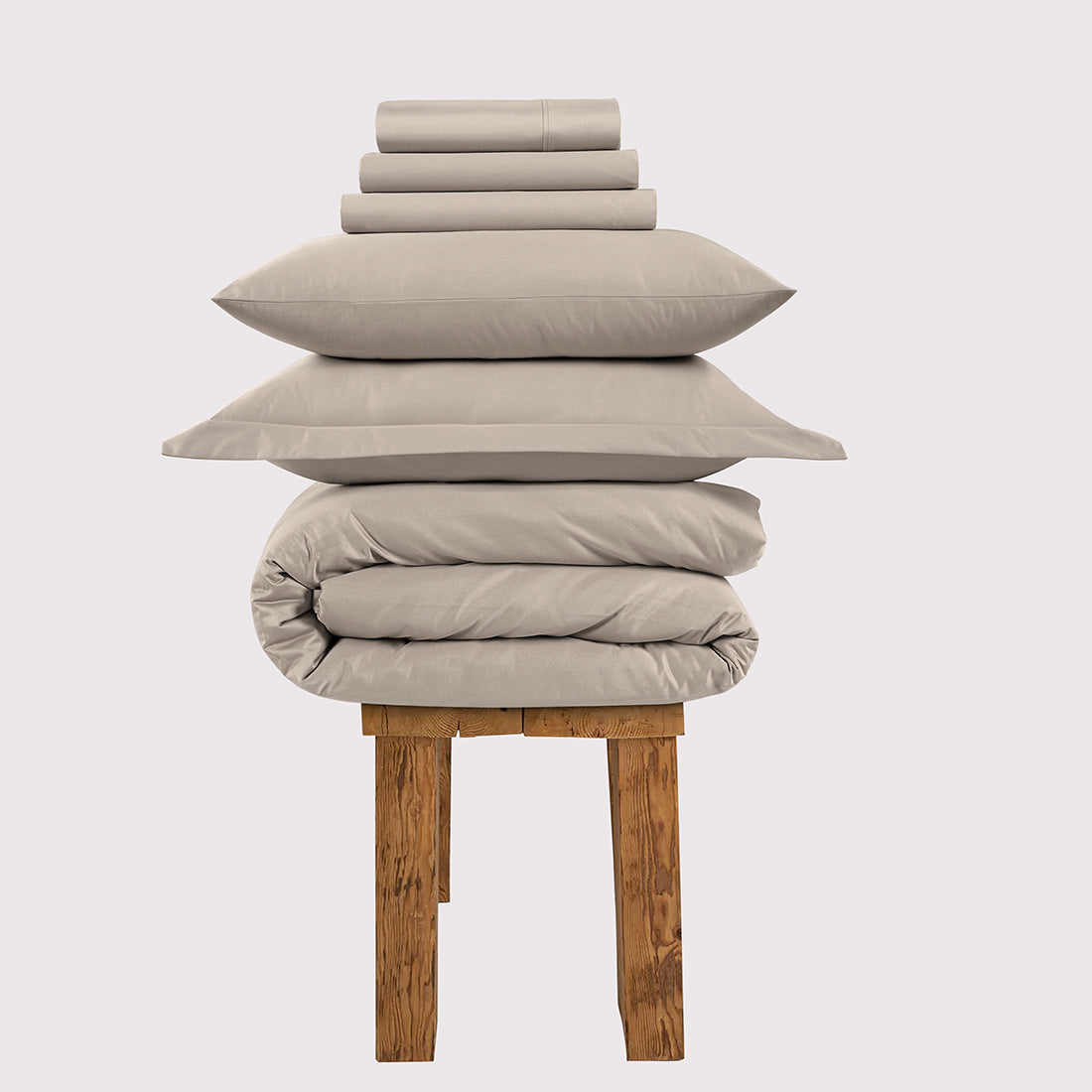 300 Thread Count Egyptian Cotton Grand Splendour Lux Buttery Smooth - Simply Taupe Bedding Set