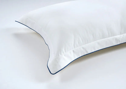 300 Thread Count Egyptian Cotton Duke of Bliss LUXE White Bedding Set - Navy Peony Accent