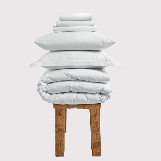 300 Thread Count Percale Brookshire Bedding Set - Brilliant White