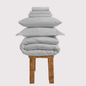 300 Thread Count Percale Brookshire Bedding Set - Silver Dove Grey