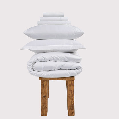 300 Thread Count Percale Oakwood Bedding Set - Brilliant White