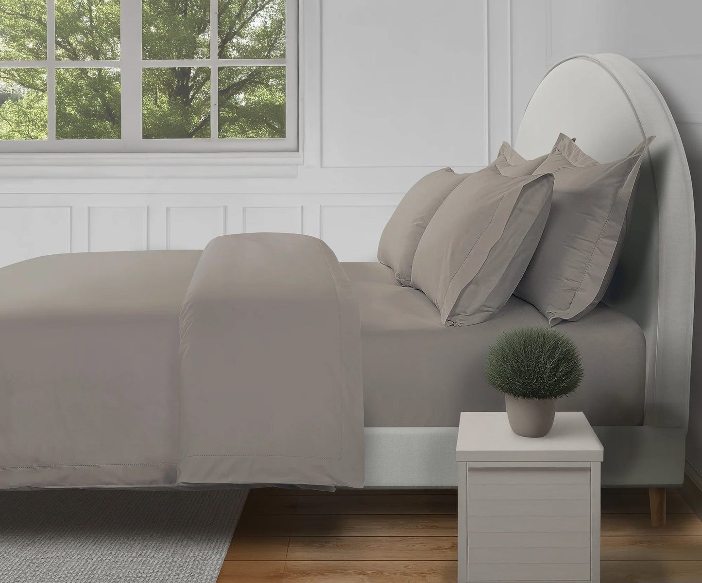 300 Thread Count Percale Brookshire Bedding Set - Simply Taupe