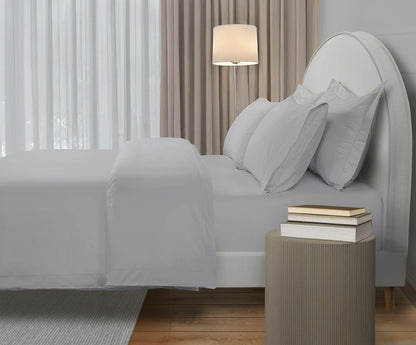 300 Thread Count Percale Brookshire Bedding Set - Silver Dove Grey