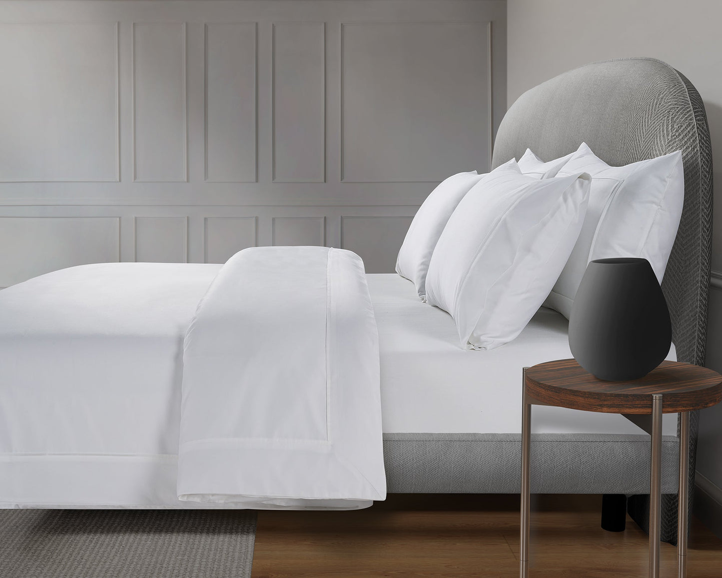 300 Thread Count Egyptian Cotton Windsor LUXE Bedding Set - Brilliant White