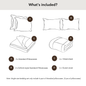 300 Thread Count Egyptian Cotton Windsor LUXE Bedding Set - Brilliant White