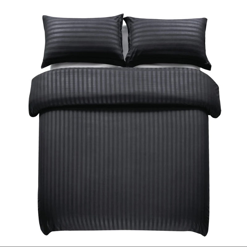Black Stripe - 7pcs Winter Razai/Quilt Set (Luxury) - Windsorlino.com