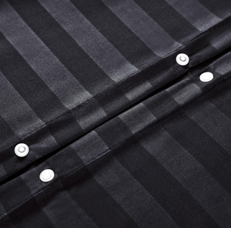 Black Stripe - 7pcs Winter Razai/Quilt Set (Luxury) - Windsorlino.com