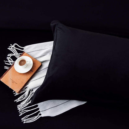 Black Velvet - Bed Set 8 Pcs (Luxury) - Windsorlino.com