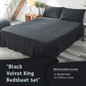 Black Velvet - Luxury Bed Sheet Set - Windsorlino.com