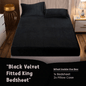 Black Velvet - Luxury Fitted Sheet - Windsorlino.com