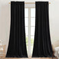 Black - Velvet Window Curtains (Ultra Soft) - Windsorlino.com
