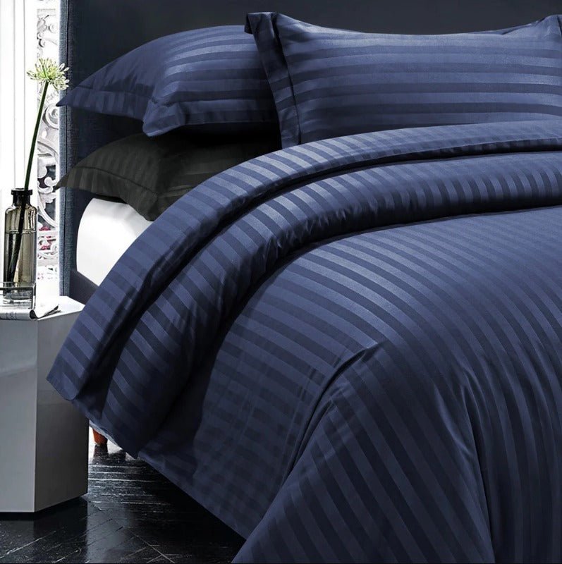 Blue Stripe - 7pcs Winter Razai/Quilt Set (Luxury) - Windsorlino.com