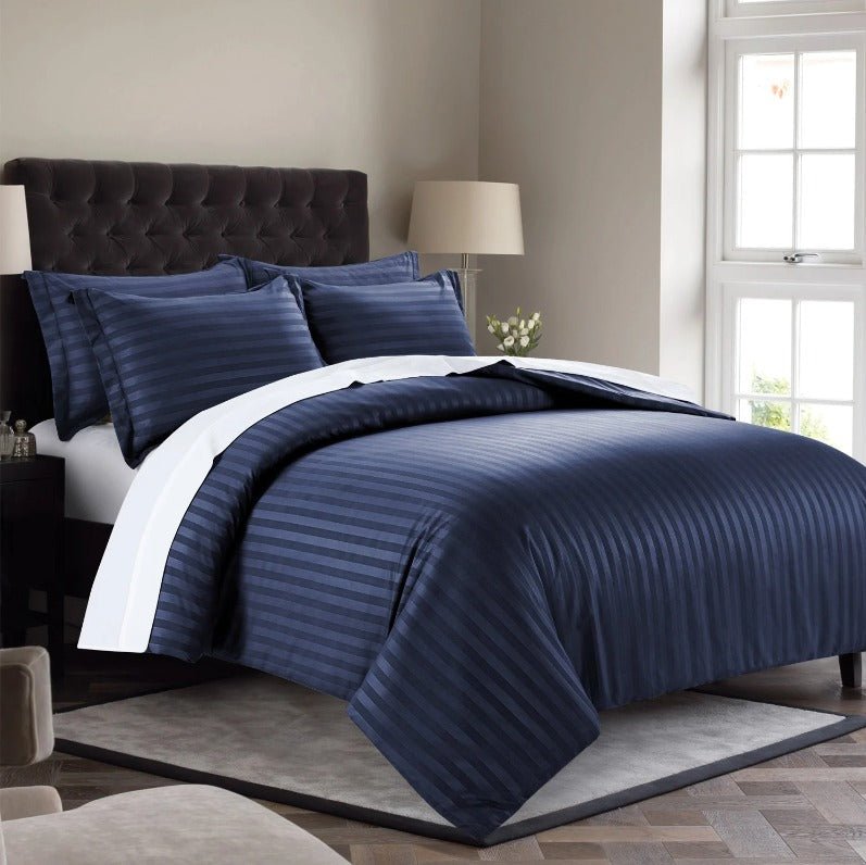Blue Stripe - 7pcs Winter Razai/Quilt Set (Luxury) - Windsorlino.com