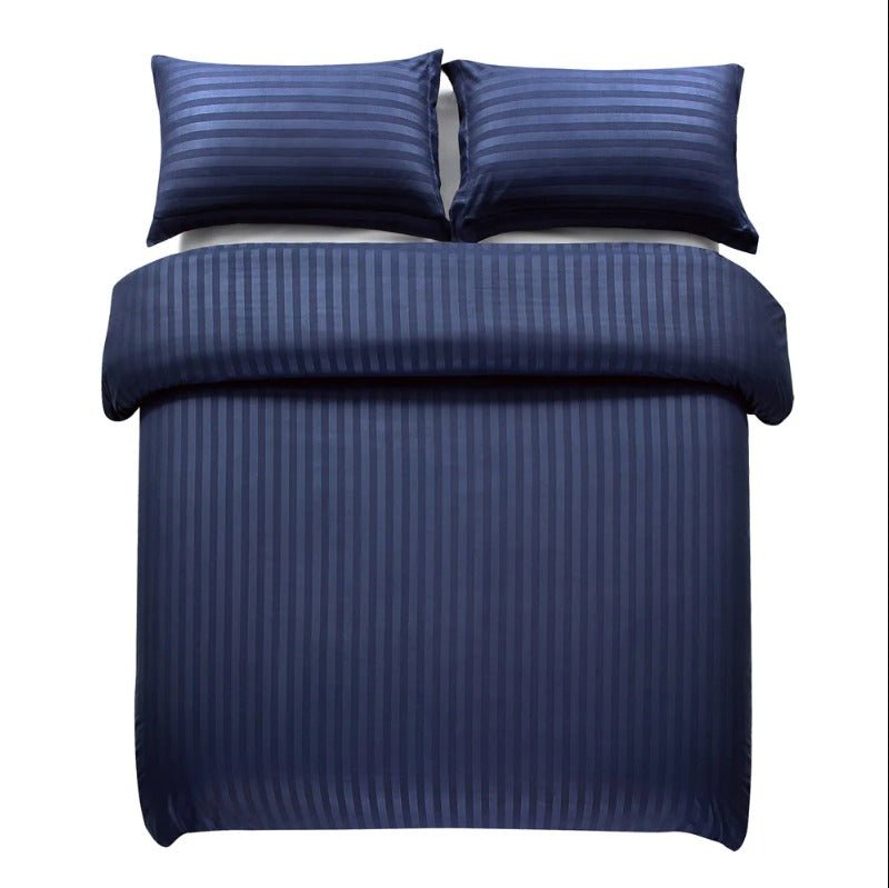 Blue Stripe - 7pcs Winter Razai/Quilt Set (Luxury) - Windsorlino.com
