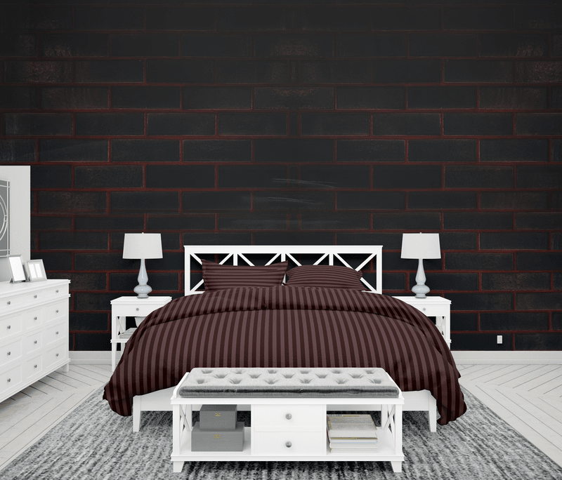 Brown Stripe - 7pcs Winter Razai/Quilt Set (Luxury) - Windsorlino.com