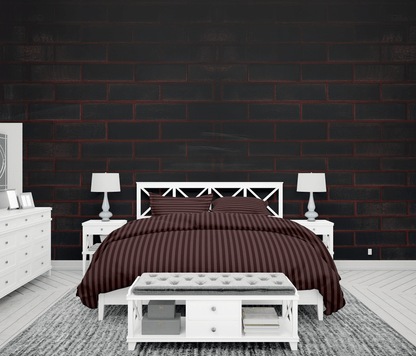 Brown Stripe - 7pcs Winter Razai/Quilt Set (Luxury) - Windsorlino.com
