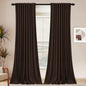 Brown - Velvet Window Curtains (Ultra Soft) - Windsorlino.com