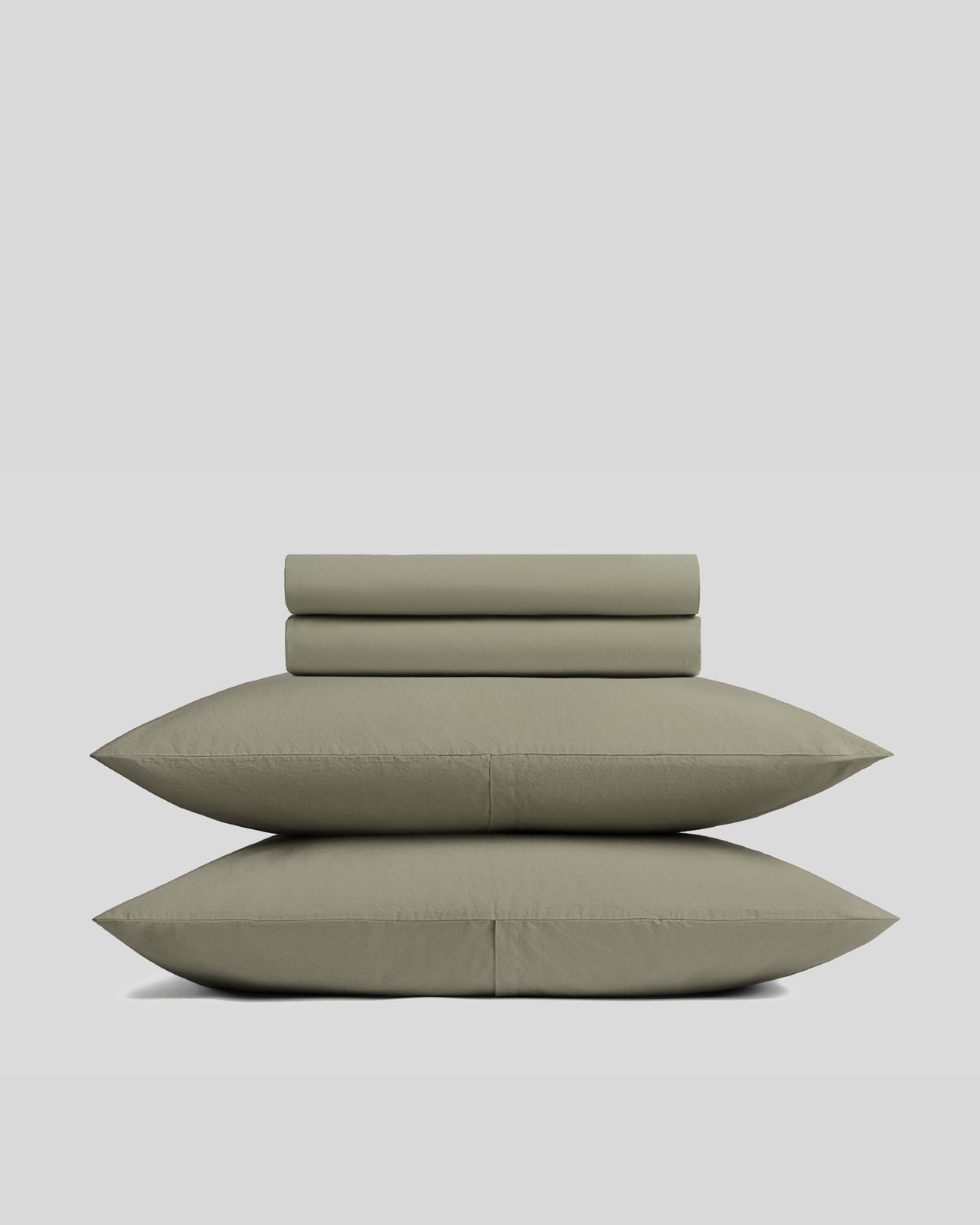 Brushed Cotton Sheet Set - Moss F/Q