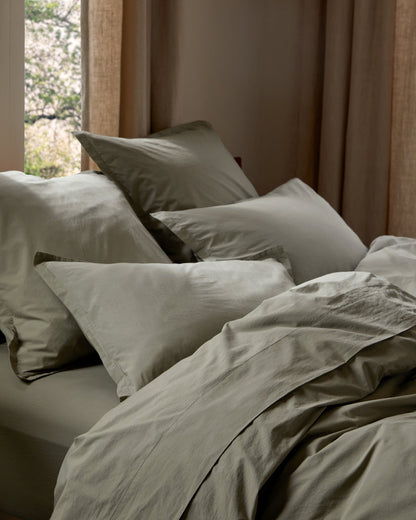 Brushed Cotton Sheet Set - Moss F/Q