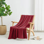 Waffle Drift Blanket - Maroon -