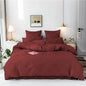 Soft Grid duvet set - King / Maroon