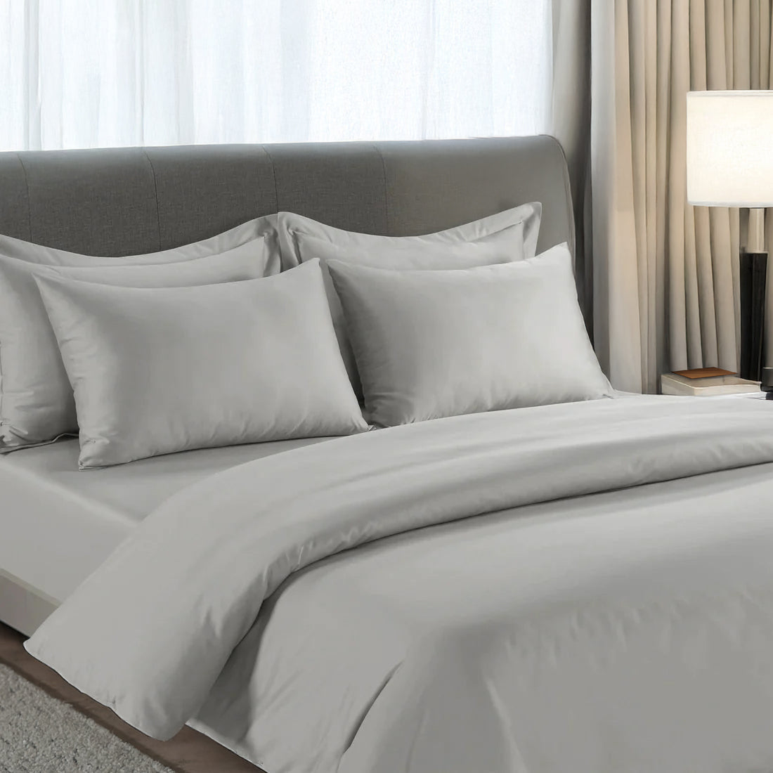 300 Thread Count Grand Splendour LUXE Bedding Set - Oyster Mushroom