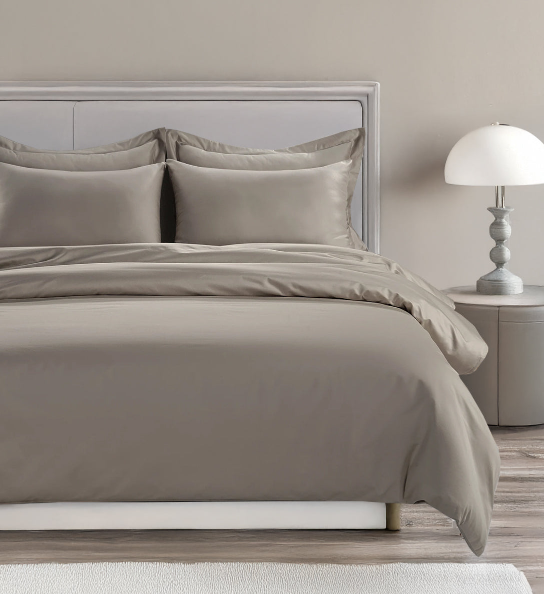 300 Thread Count Egyptian Cotton Grand Splendour Lux Buttery Smooth - Simply Taupe Bedding Set