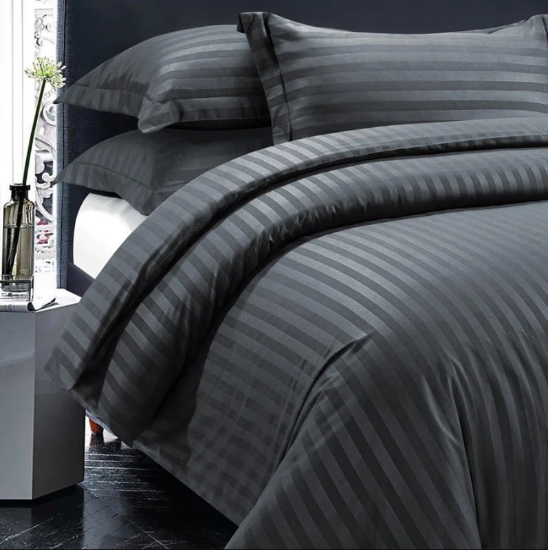 Grey Stripe - 7pcs Winter Razai/Quilt Set (Luxury) - Windsorlino.com