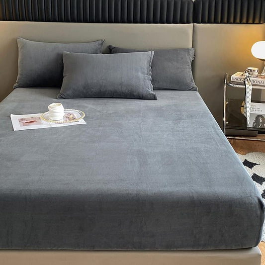 Grey Velvet - Luxury Fitted Sheet 