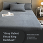Grey Velvet - Luxury Fitted Sheet 