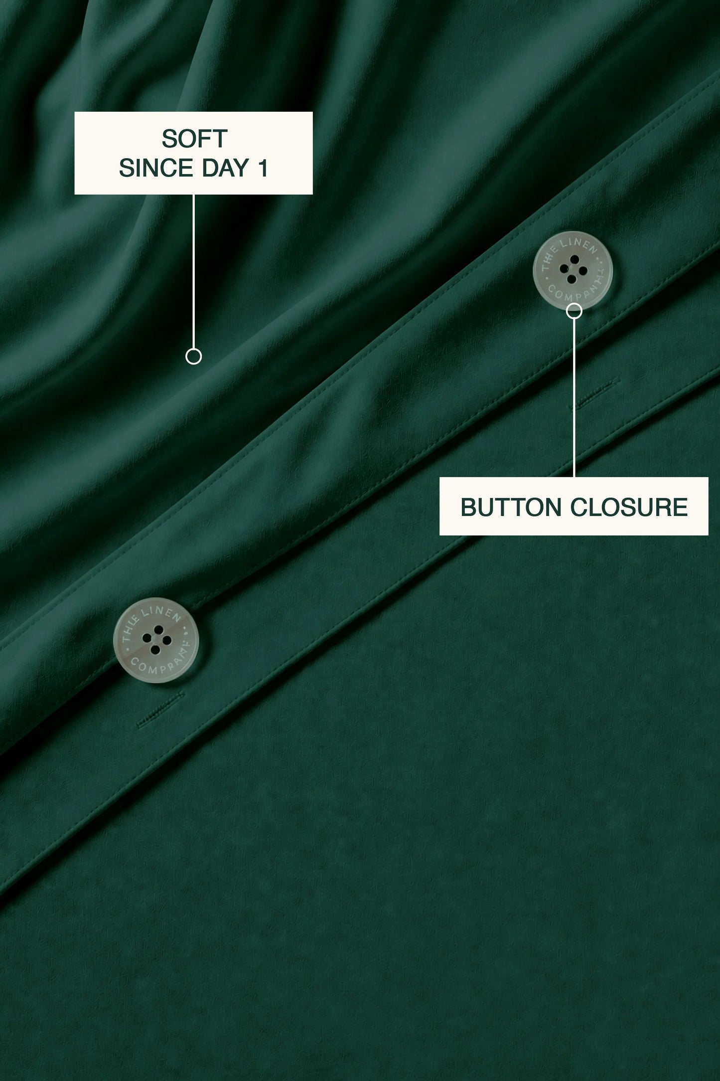 200 Thread Count Cotton Sateen Duvet Set – Emerald Green