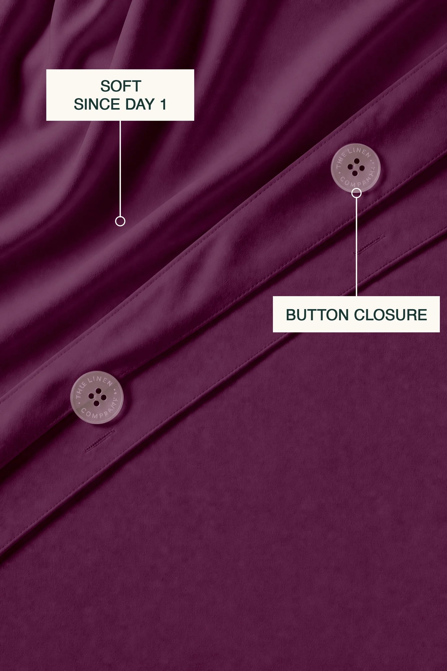 200 Thread Count Cotton Sateen Duvet Set – Plum