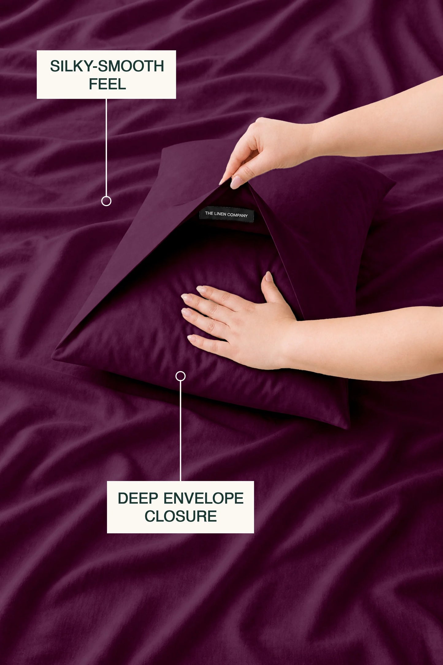 200 Thread Count Cotton Sateen Duvet Set – Plum