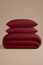 200 Thread Count Cotton Sateen Duvet Set – Red