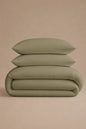 200 Thread Count Cotton Sateen Duvet Set – Olive