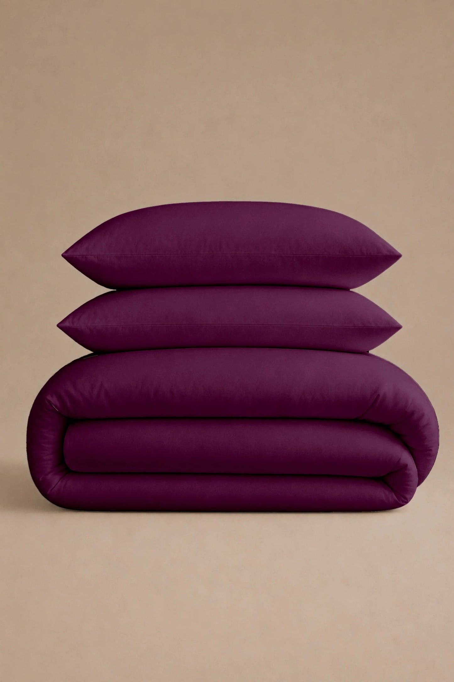 200 Thread Count Cotton Sateen Duvet Set – Plum