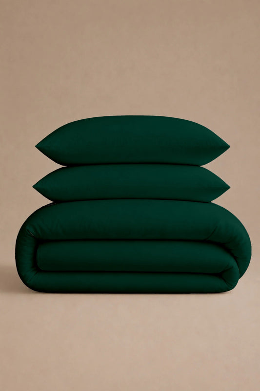 200 Thread Count Cotton Sateen Duvet Set – Emerald Green