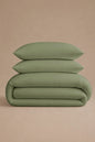 200 Thread Count Cotton Sateen Duvet Set – Eucalyptus Green
