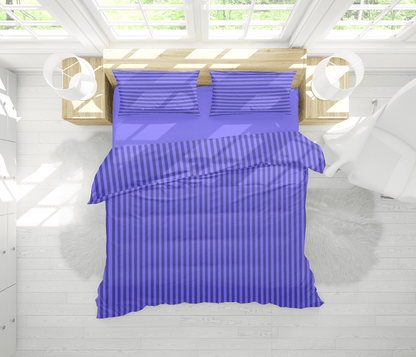 Light Blue Stripe - 7pcs Winter Razai/Quilt Set (Luxury) - Windsorlino.com