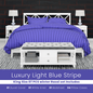Light Blue Stripe - 7pcs Winter Razai/Quilt Set (Luxury) - Windsorlino.com