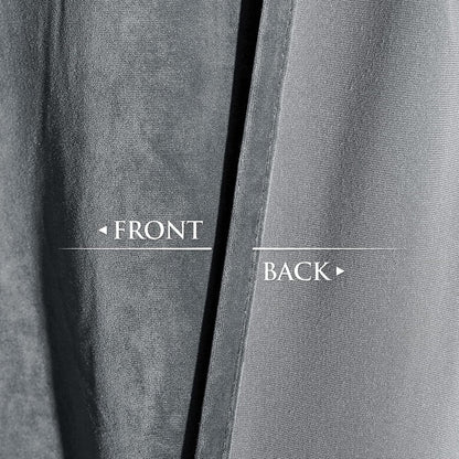 Light Grey - Velvet Window Curtains (Ultra Soft) - Windsorlino.com