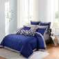 Luxury Box Pleats Duvet - Dual Tone - King / Blue & Grey