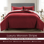 Maroon Stripe - 7pcs Winter Razai/Quilt Set (Luxury) - Windsorlino.com