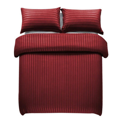 Maroon Stripe - 7pcs Winter Razai/Quilt Set (Luxury) - Windsorlino.com