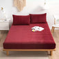 Maroon Velvet - Luxury Fitted Sheet - Windsorlino.com