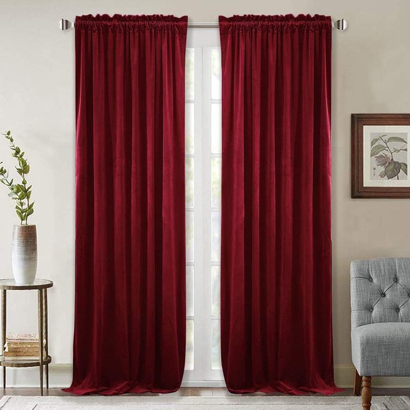 Maroon - Velvet Window Curtains (Ultra Soft) - Windsorlino.com
