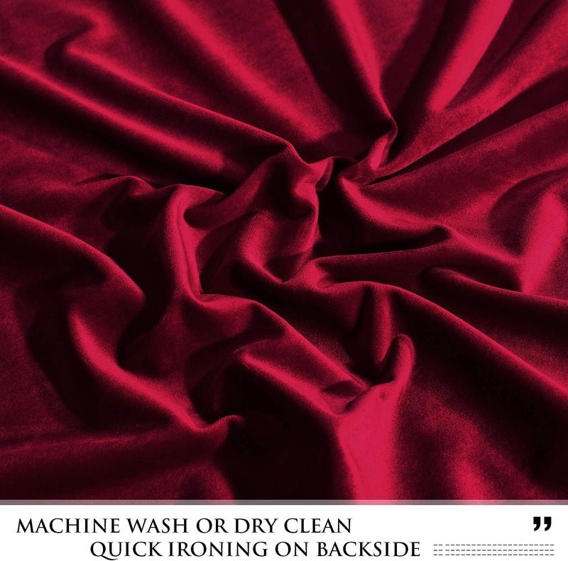Maroon - Velvet Window Curtains (Ultra Soft) - Windsorlino.com